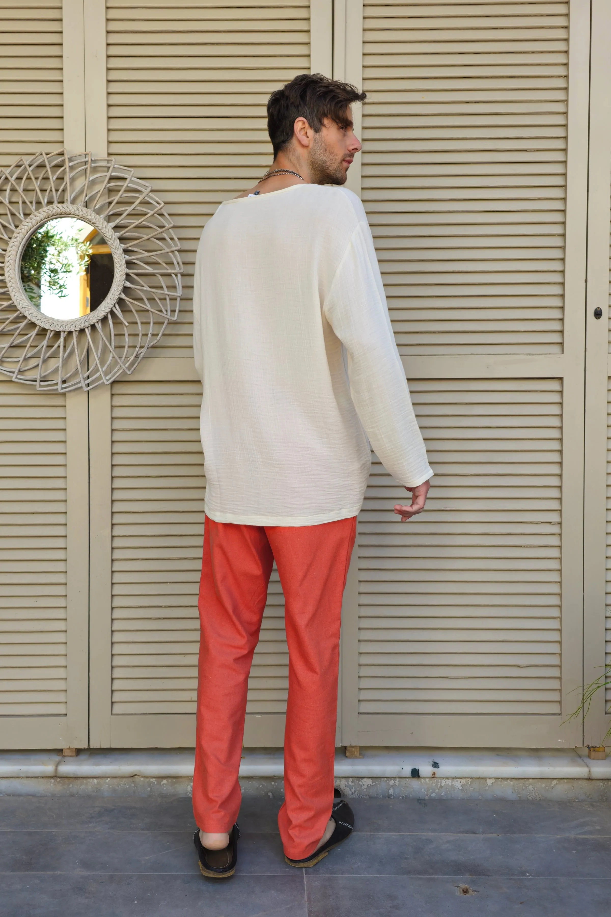 ACHILLES Bamboo & Organic Cotton Shirt (Light Cream)