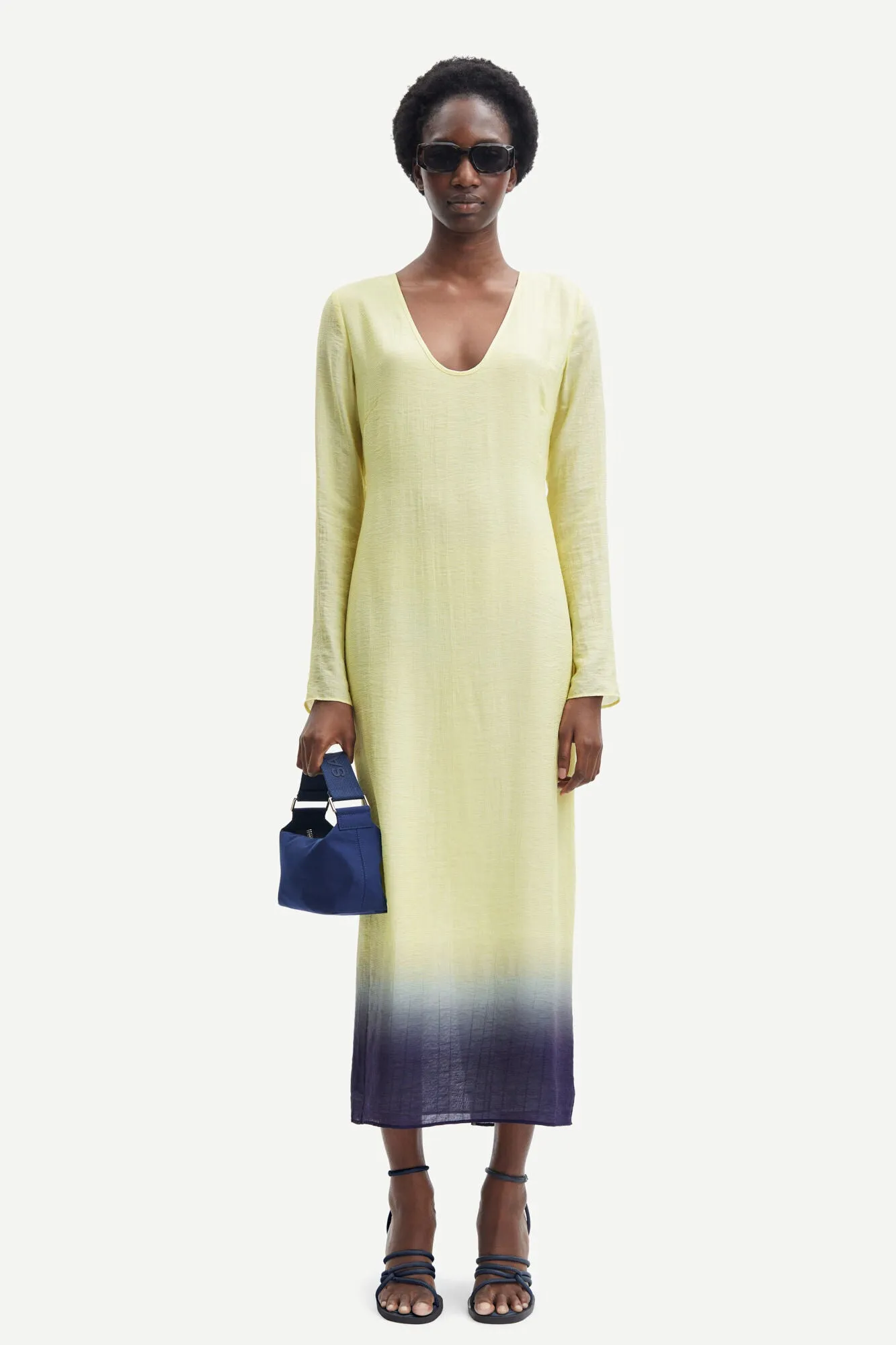 Alina Dress -  Lemon Ombré