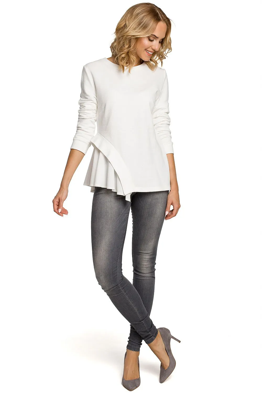 Asymmetric Cut Luxe Blouse