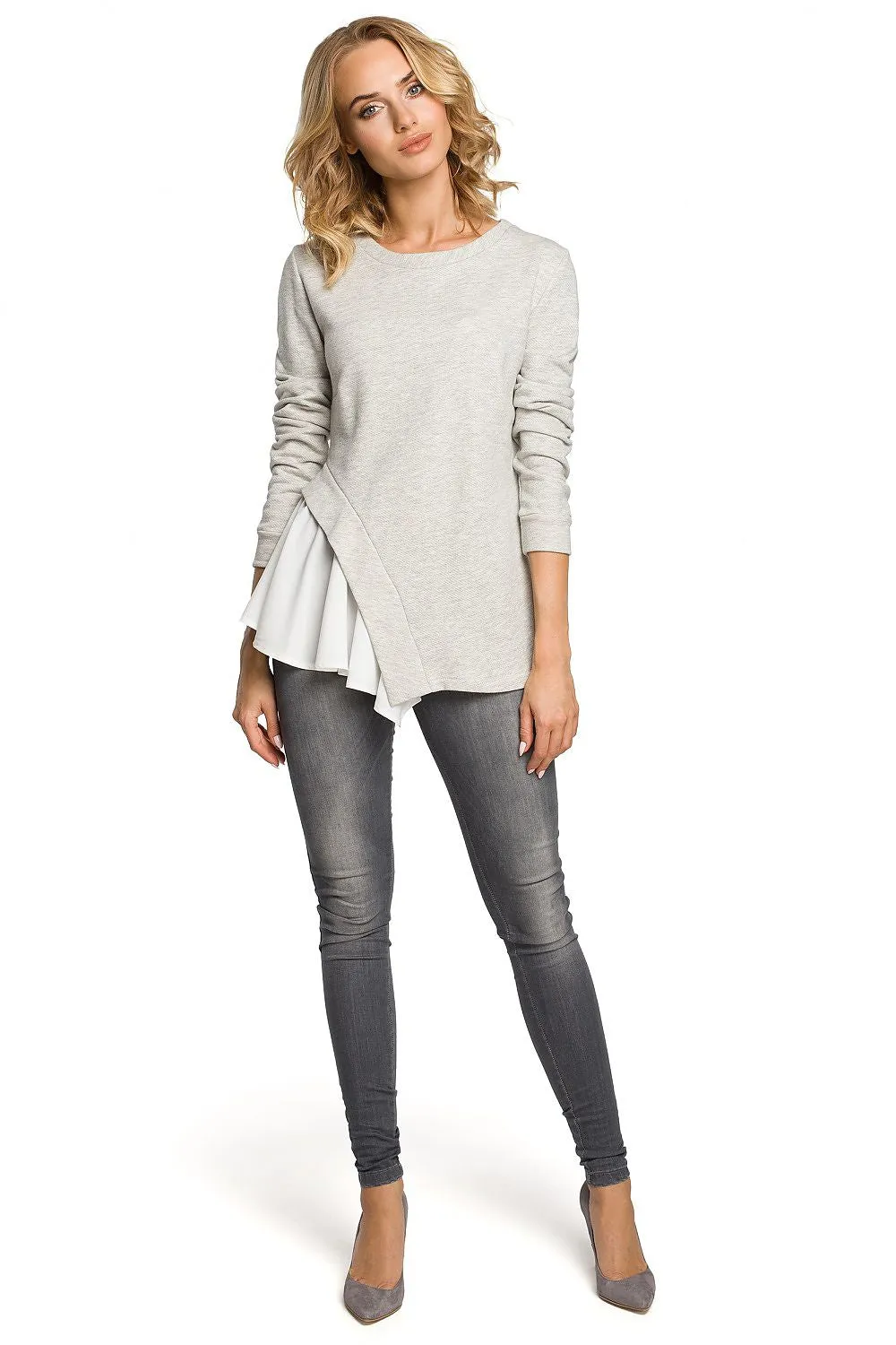 Asymmetric Cut Luxe Blouse