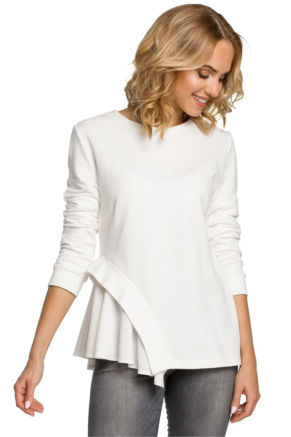 Asymmetric Cut Luxe Blouse