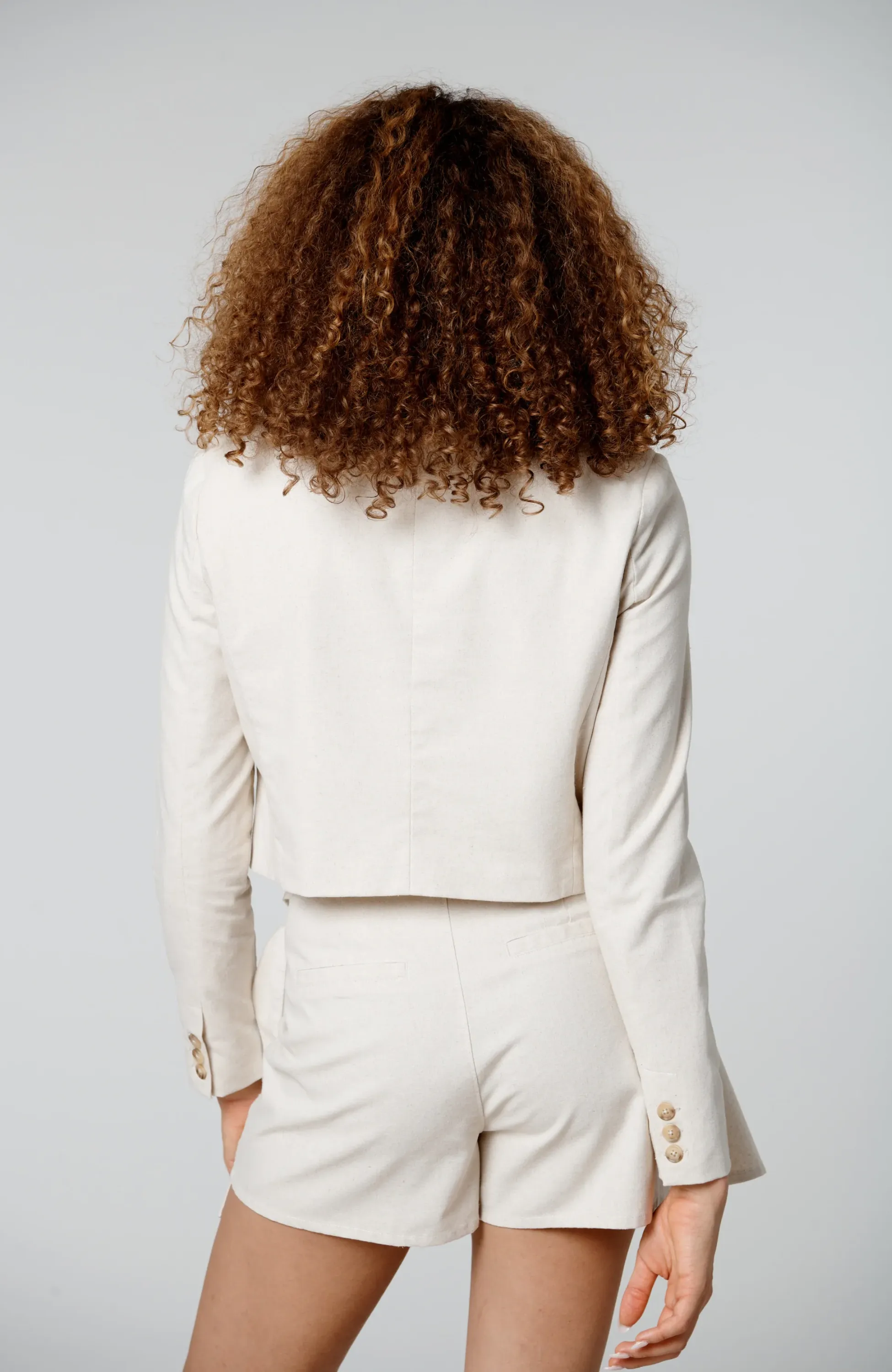 Blank NYC - Beach Date Linen Crop Blazer
