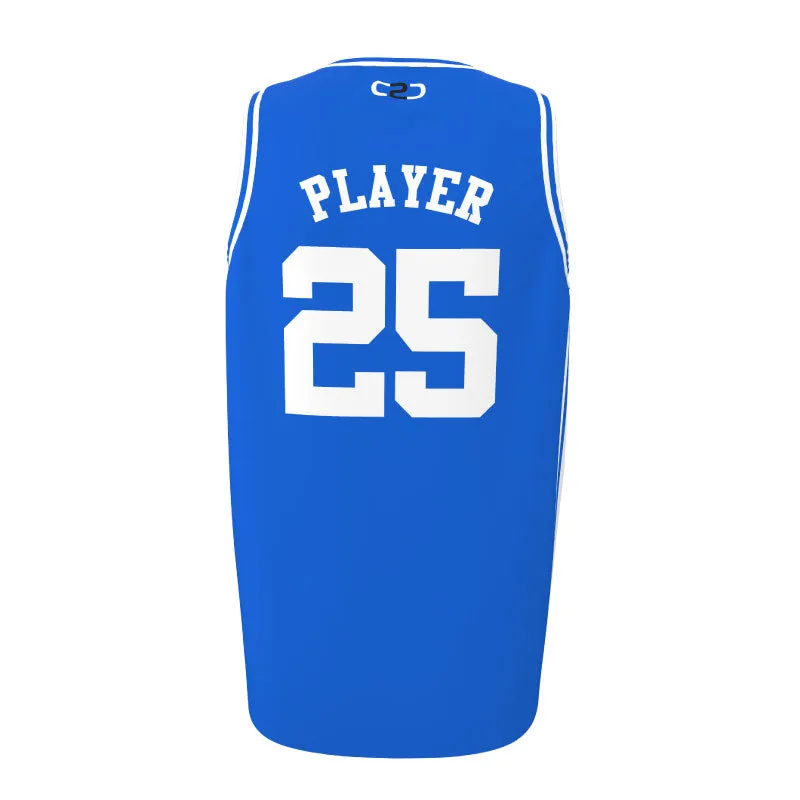 Blue Core Basketball Singlet Design Your Own Custom