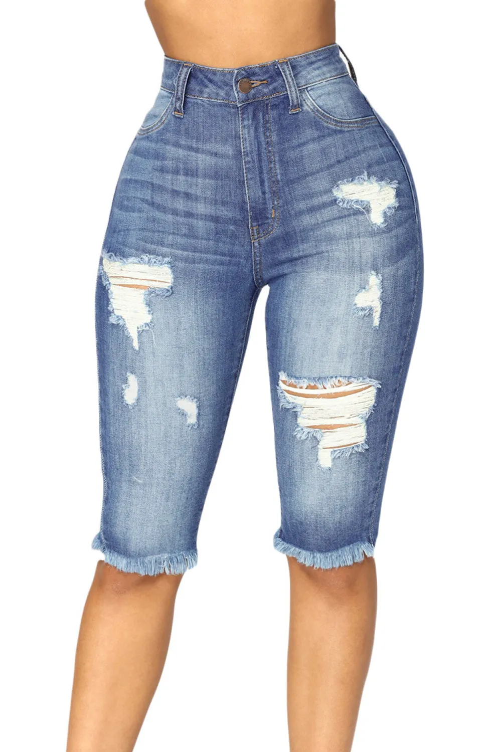 Cali Destroyed Bermuda Shorts