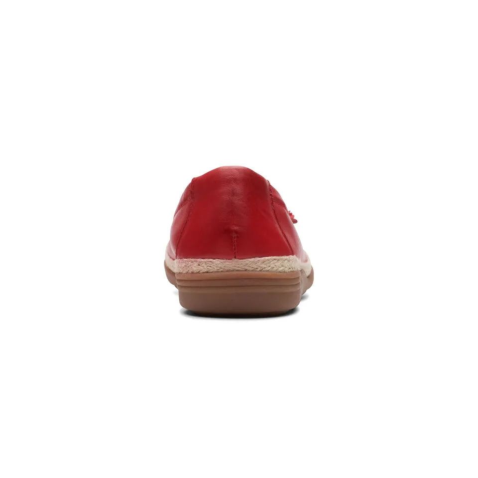 Clarks Women's Elaina Jade Black | Cherry Red Leather