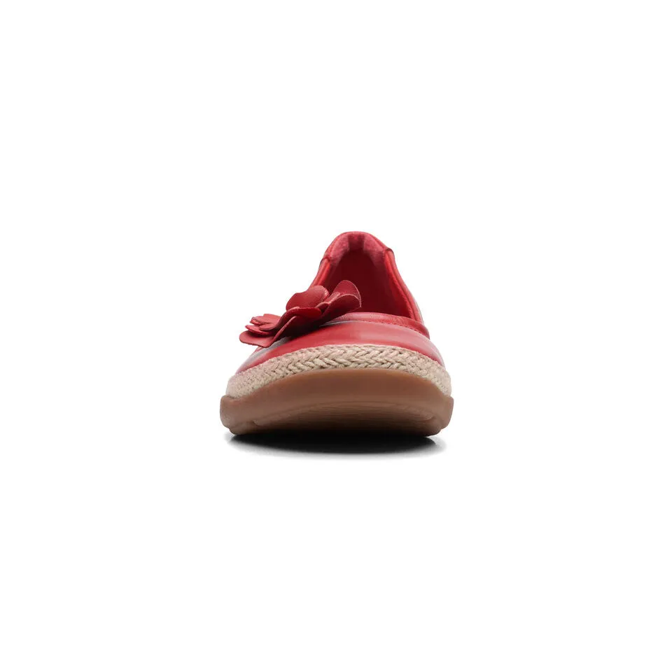 Clarks Women's Elaina Jade Black | Cherry Red Leather