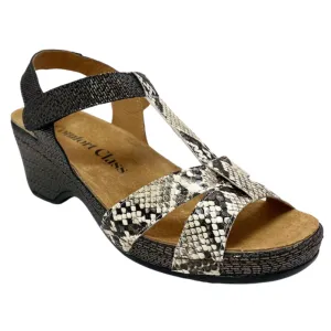 Comfort Class Sunshine Kristal Black/Snake Combo Sandal (Women's)