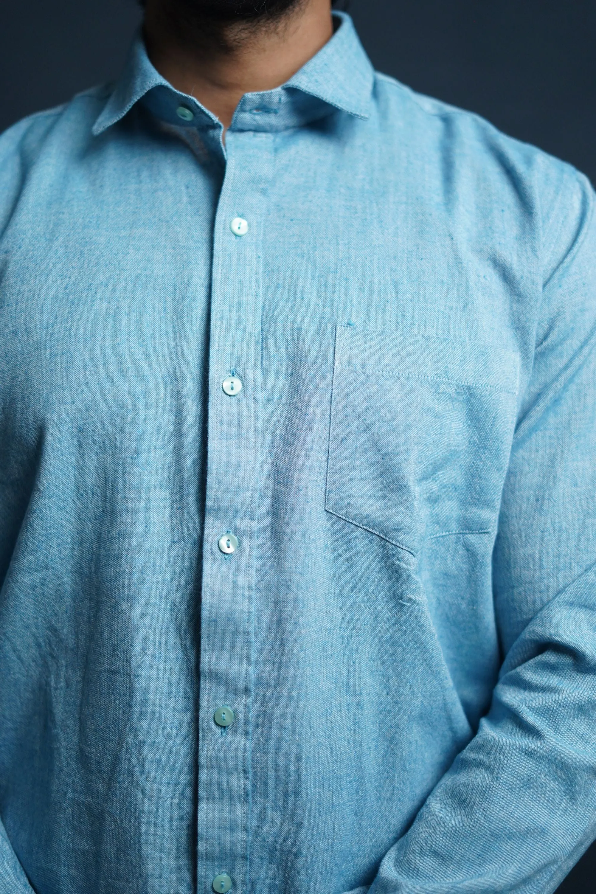 Etehas Pure Cotton Aquamarine Shirt