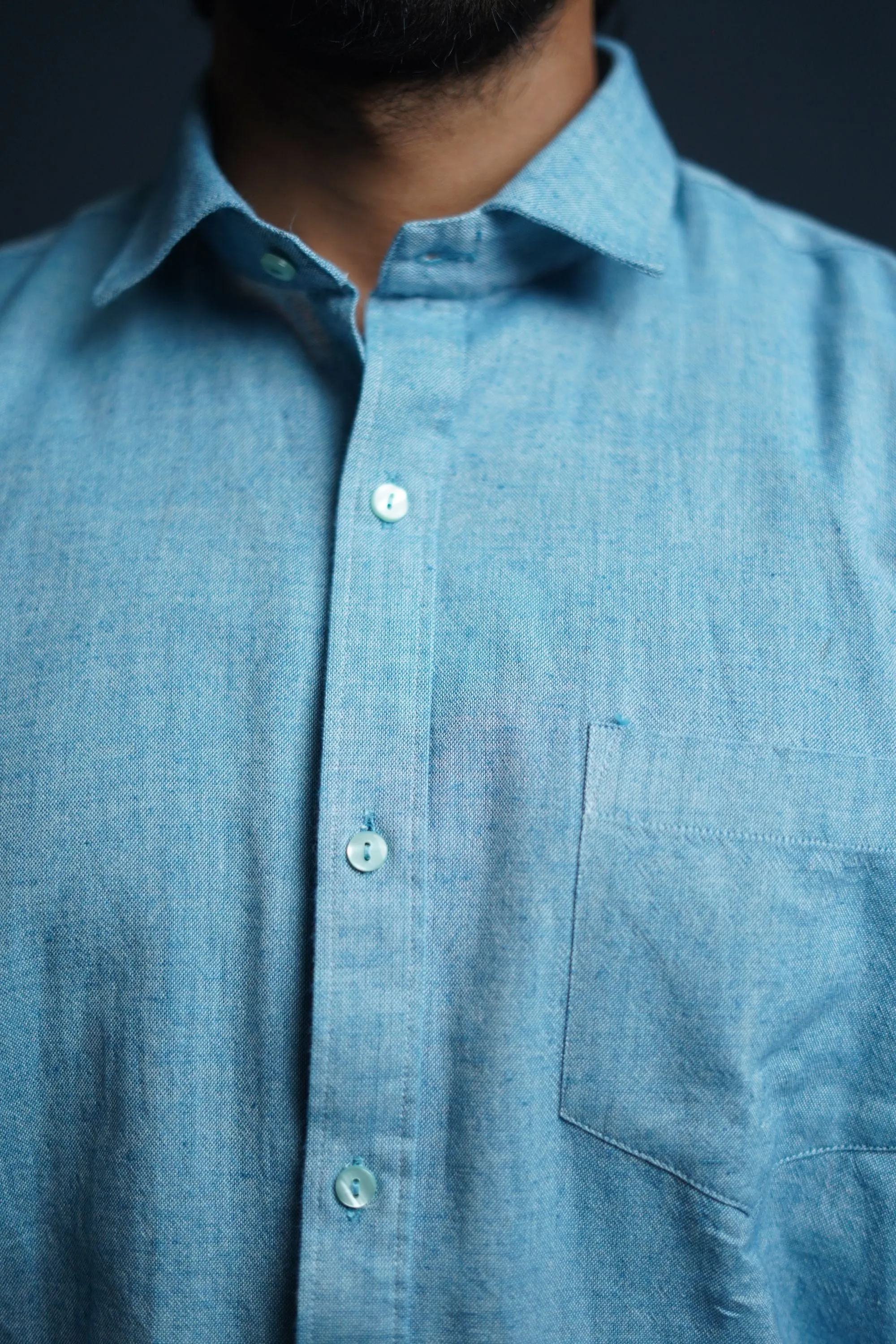 Etehas Pure Cotton Aquamarine Shirt