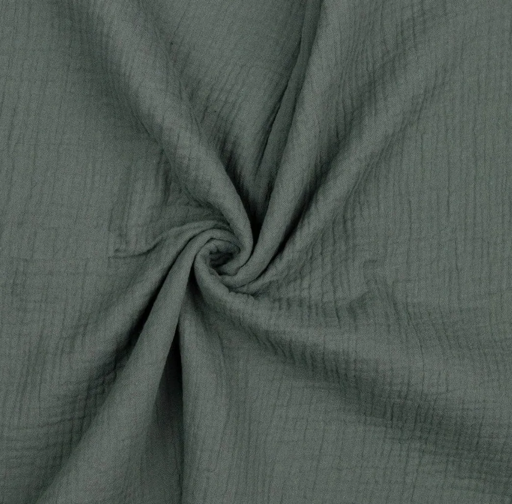 Grapphite Gray Muslin Cotton Fabric
