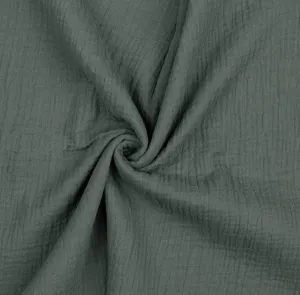 Grapphite Gray Muslin Cotton Fabric