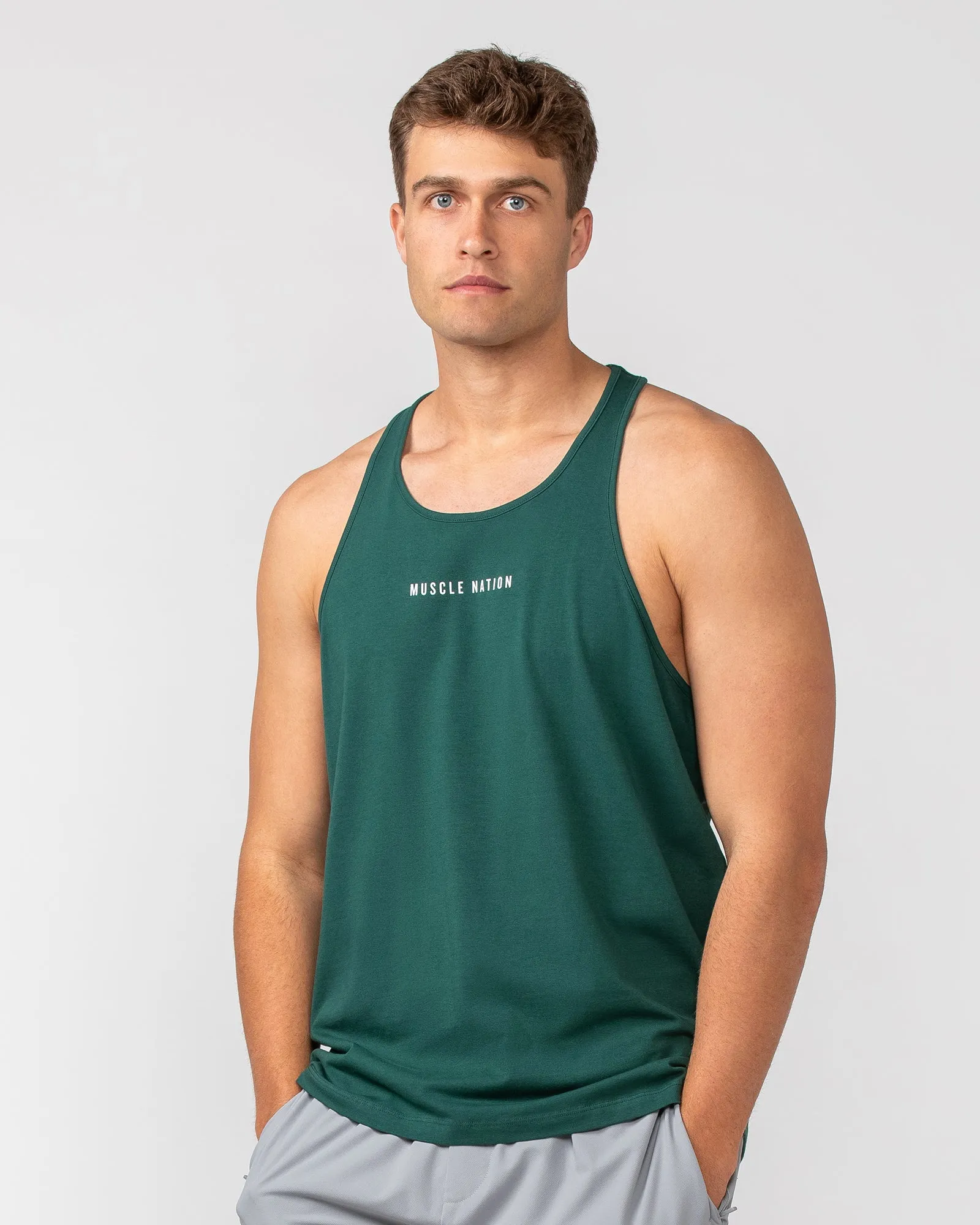 Infinite Y-Back Singlet - Pine