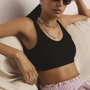 'June Bralette/Tank' Black