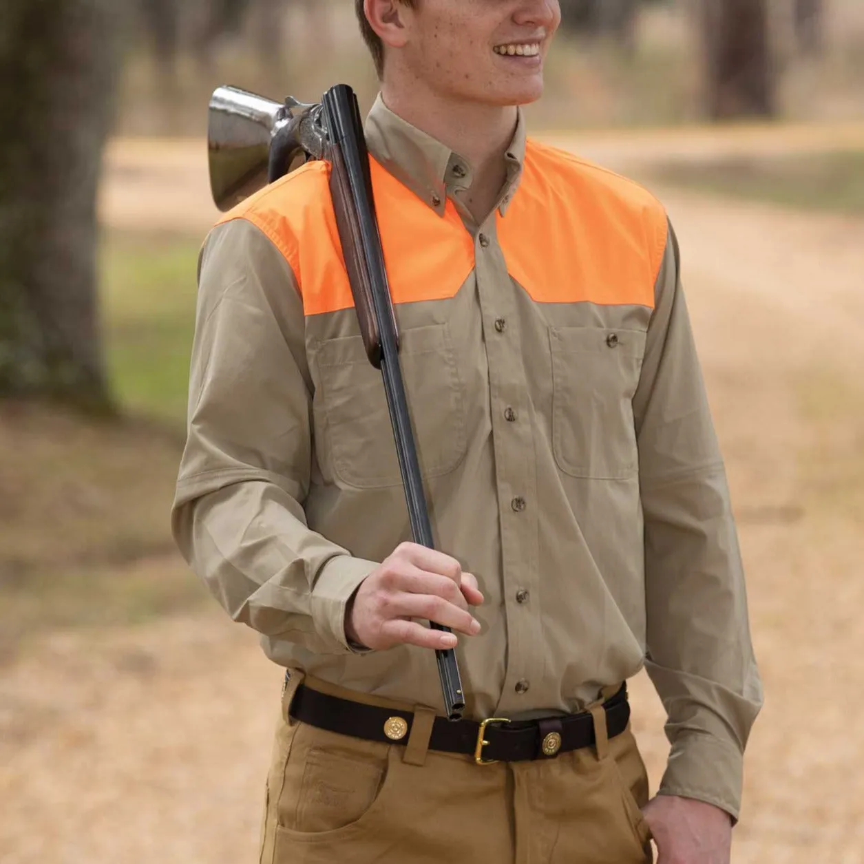 Kevin's Trim Fit Dual Patch Long Sleeve Sporting Shirt