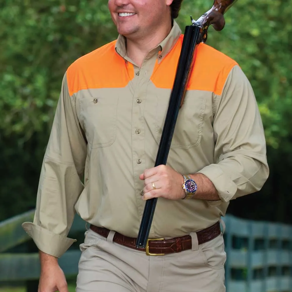 Kevin's Trim Fit Dual Patch Long Sleeve Sporting Shirt