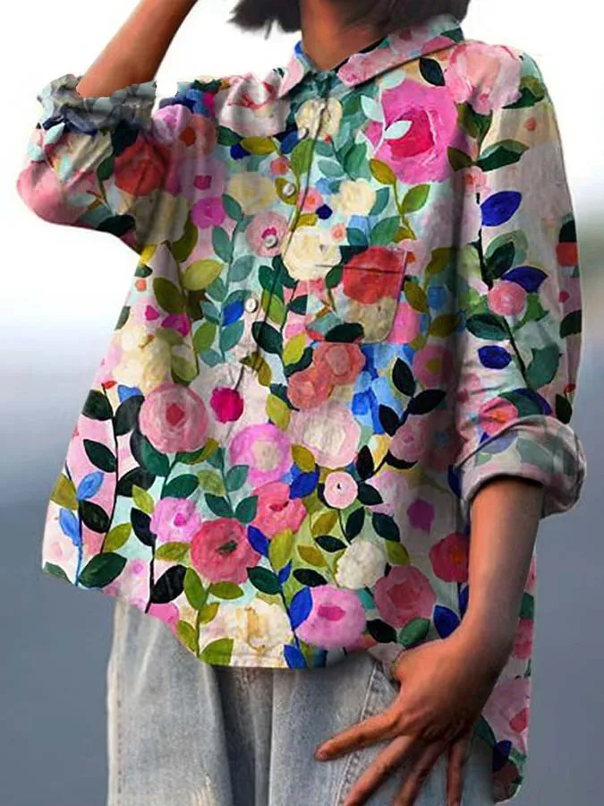 Kiara | Elegant Floral Blouse Combi