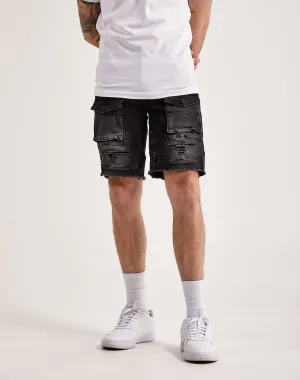 Kilogram Front Pocket Denim Cargo Shorts