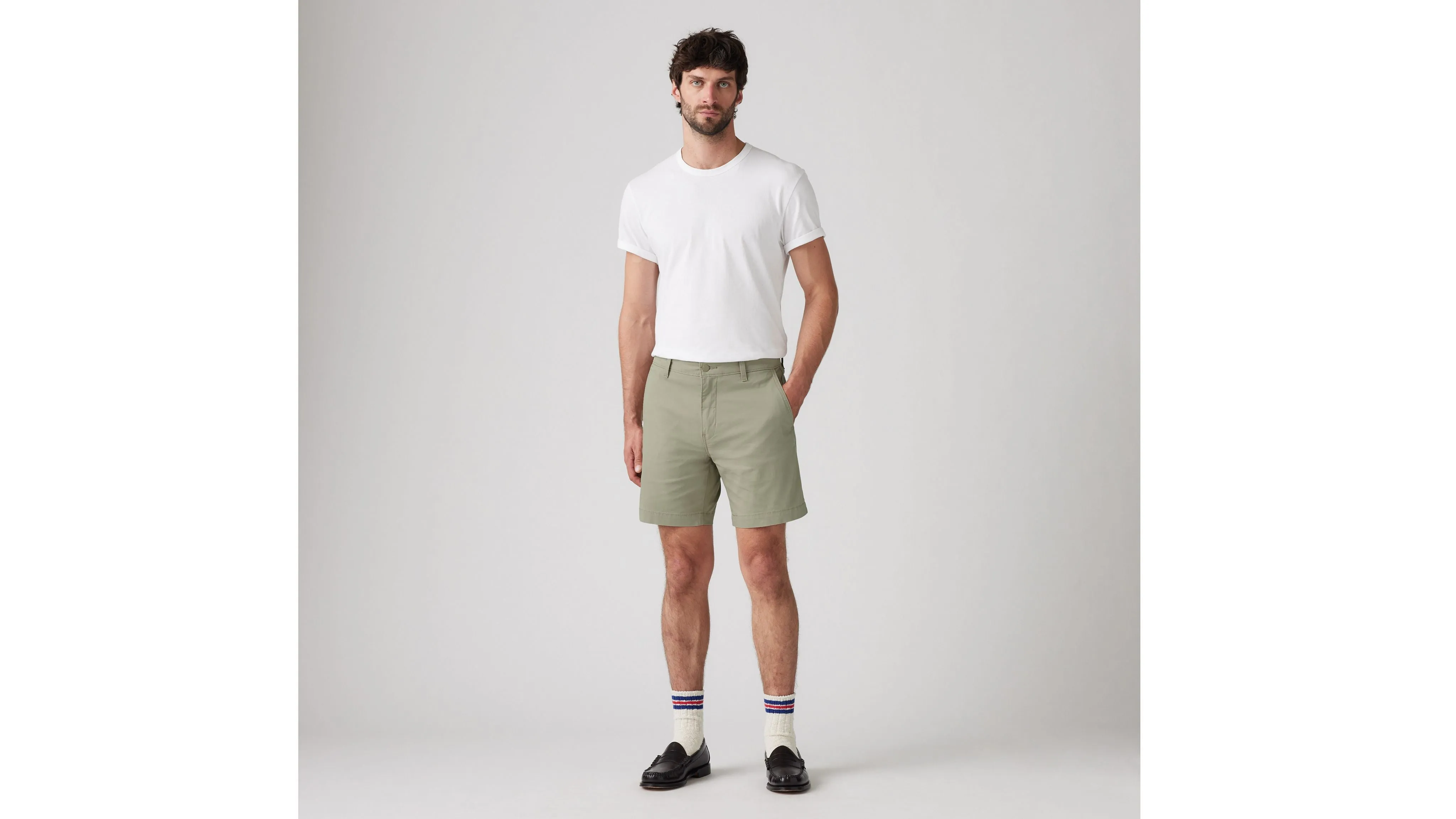 Levis | Chino Standard Cotton Linen Shorts | 0081 tidal