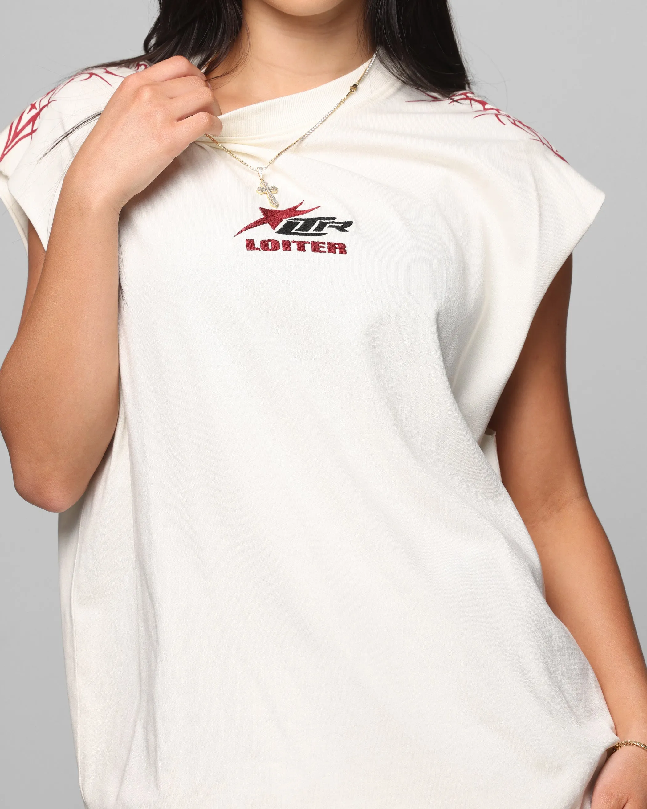 Loiter Cyber Muscle T-Shirt Off White