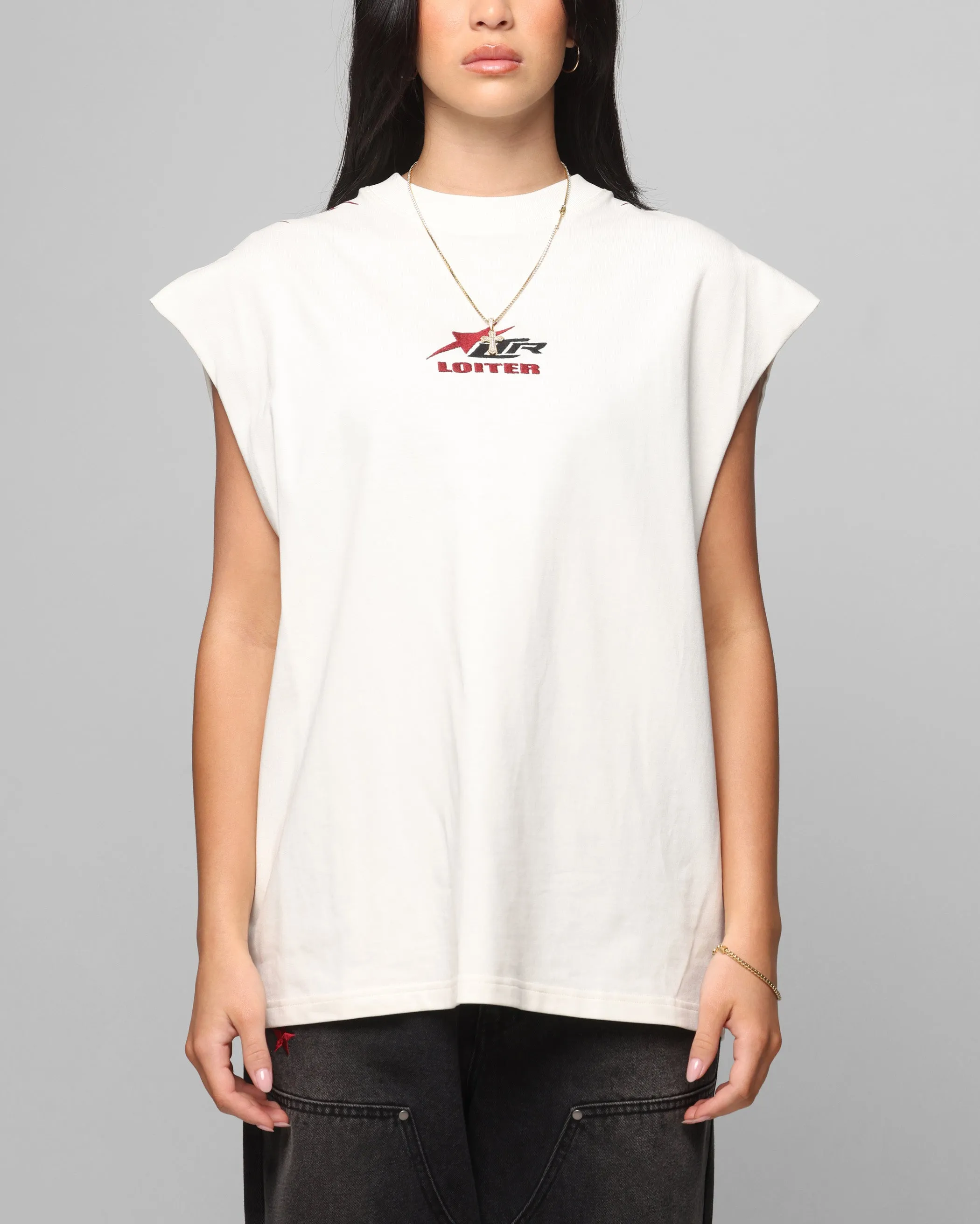Loiter Cyber Muscle T-Shirt Off White