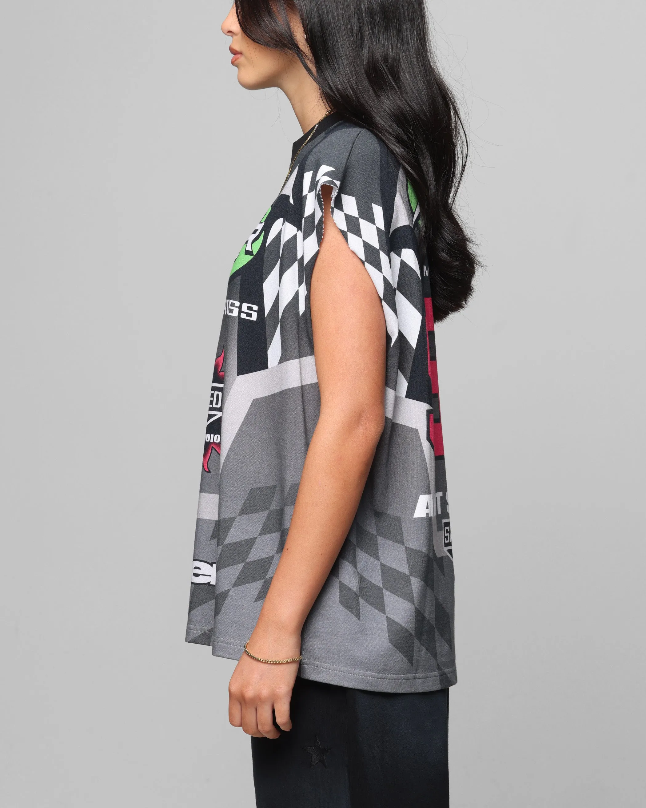 Loiter Motorsport Muscle T-Shirt Grey/Multi-Coloured