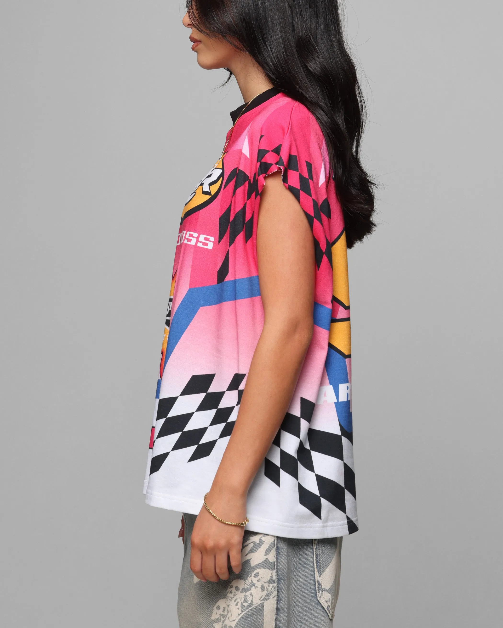Loiter Motorsport Muscle T-Shirt Pink/Multi-Coloured