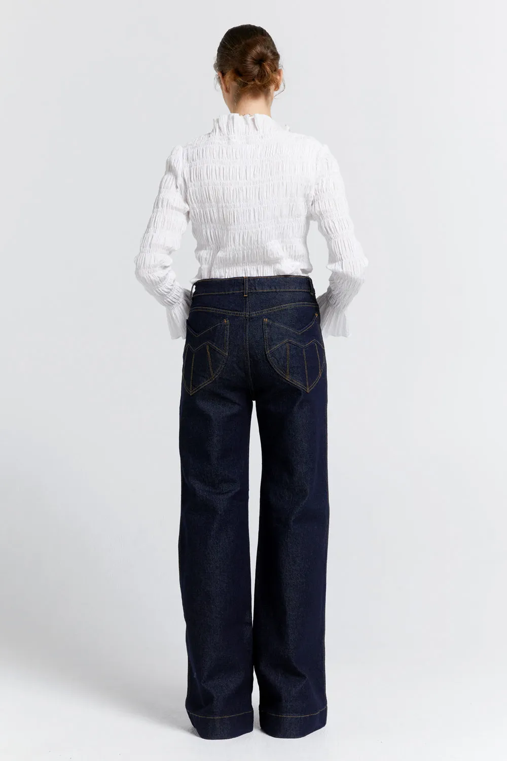 Mod Flared Jeans Indigo Denim