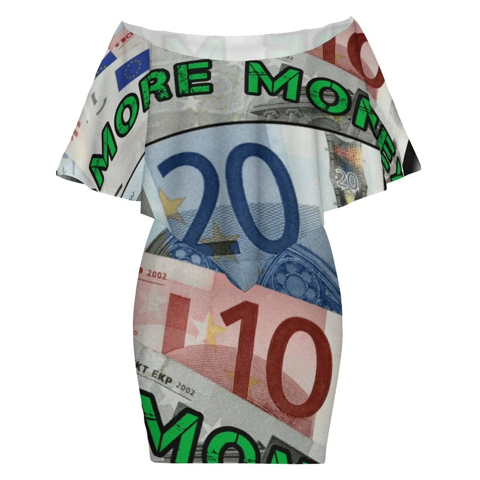 MORE MONEY Women Off-shoulder Shawl Skirt