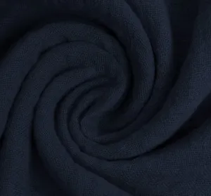 Navy Blue Muslin Cotton Fabric