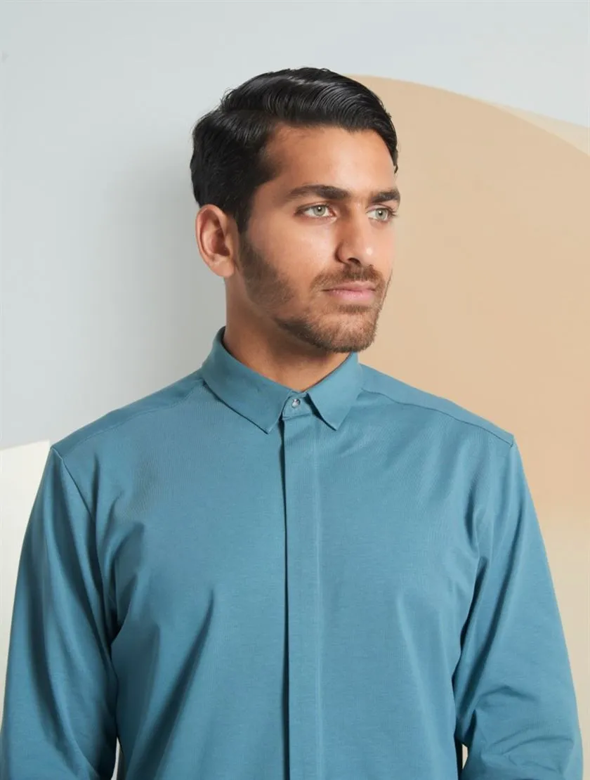 Perona   -   Mens-Shirts-Shirts-Finley-Pma-Ss24-350-S-Teal