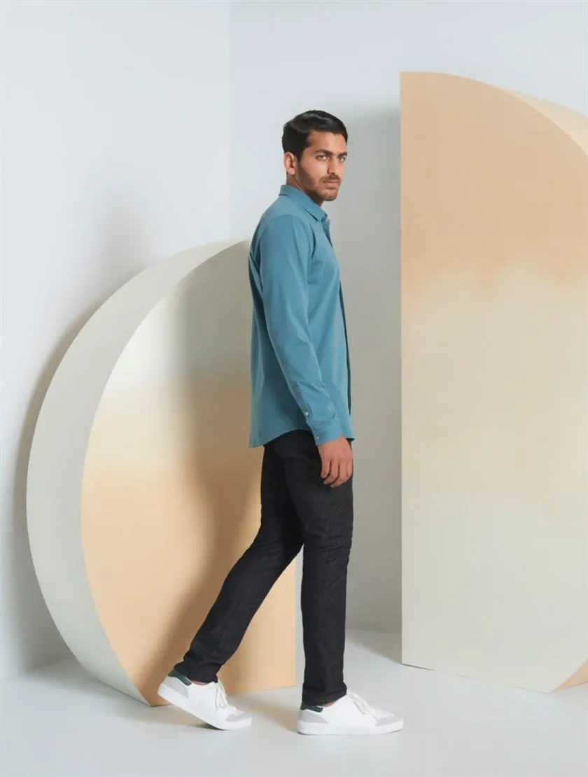Perona   -   Mens-Shirts-Shirts-Finley-Pma-Ss24-350-S-Teal
