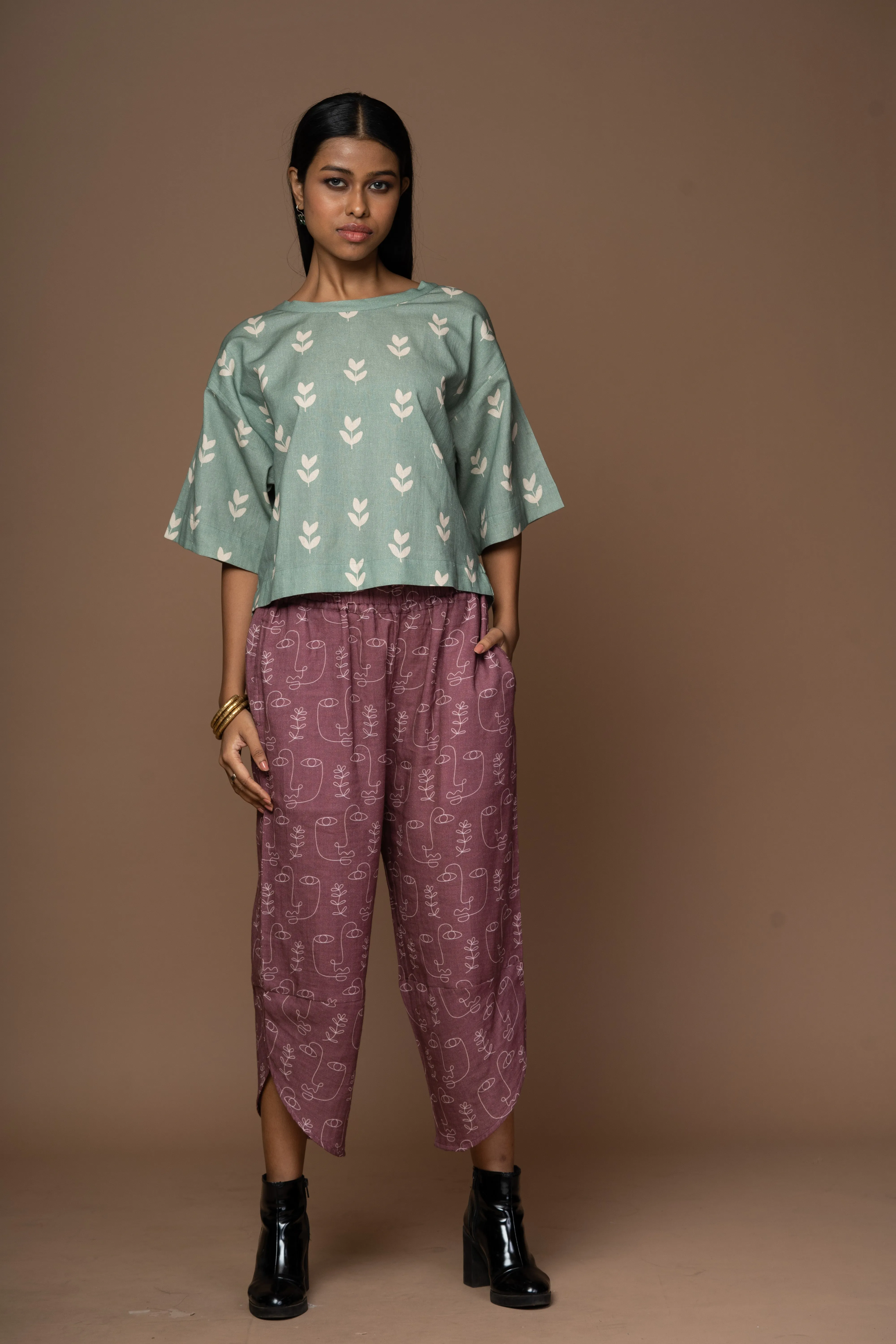 Petal Joy Pants in Growing Thoughts Pattern