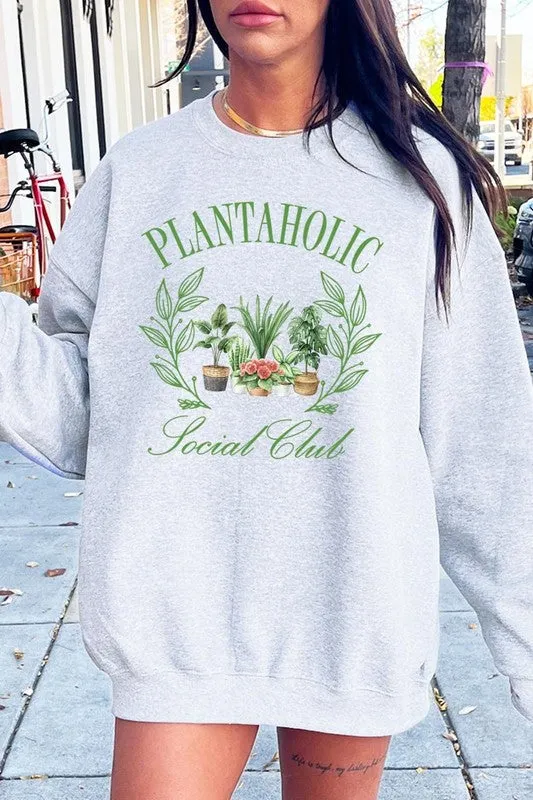 Plantaholic Social Club Graphic Sweatshirt