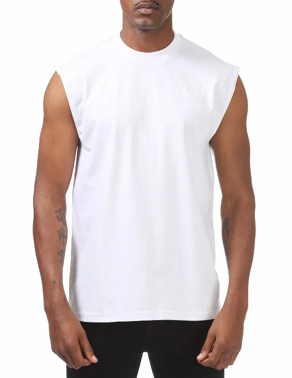 Pro Club Heavyweight Sleeveless Muscle Tee - WHITE