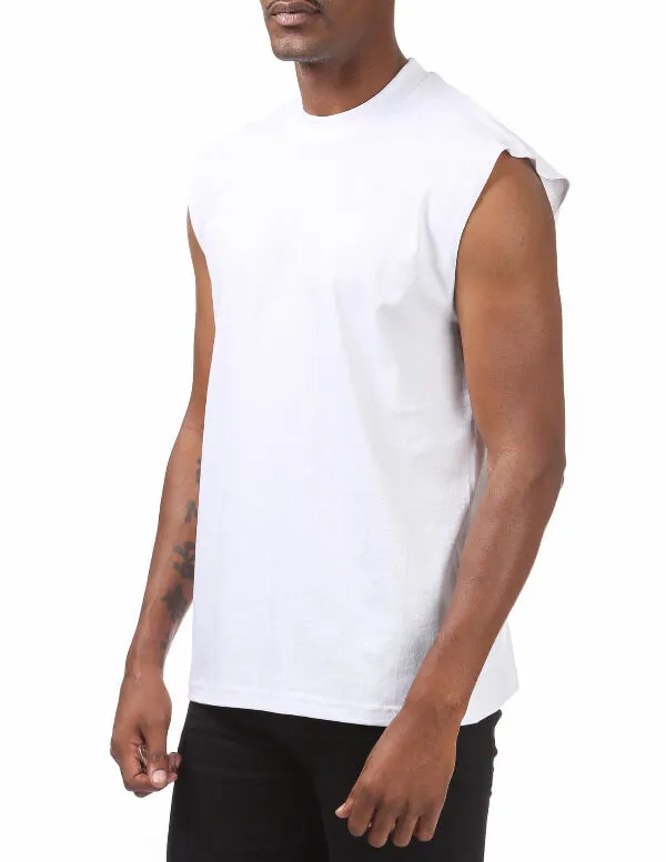 Pro Club Heavyweight Sleeveless Muscle Tee - WHITE