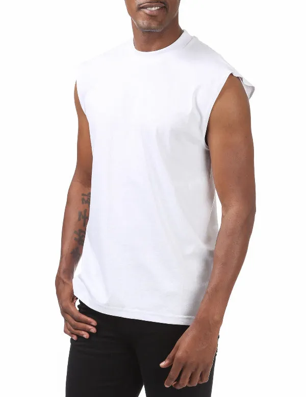 Pro Club Heavyweight Sleeveless Muscle Tee - WHITE