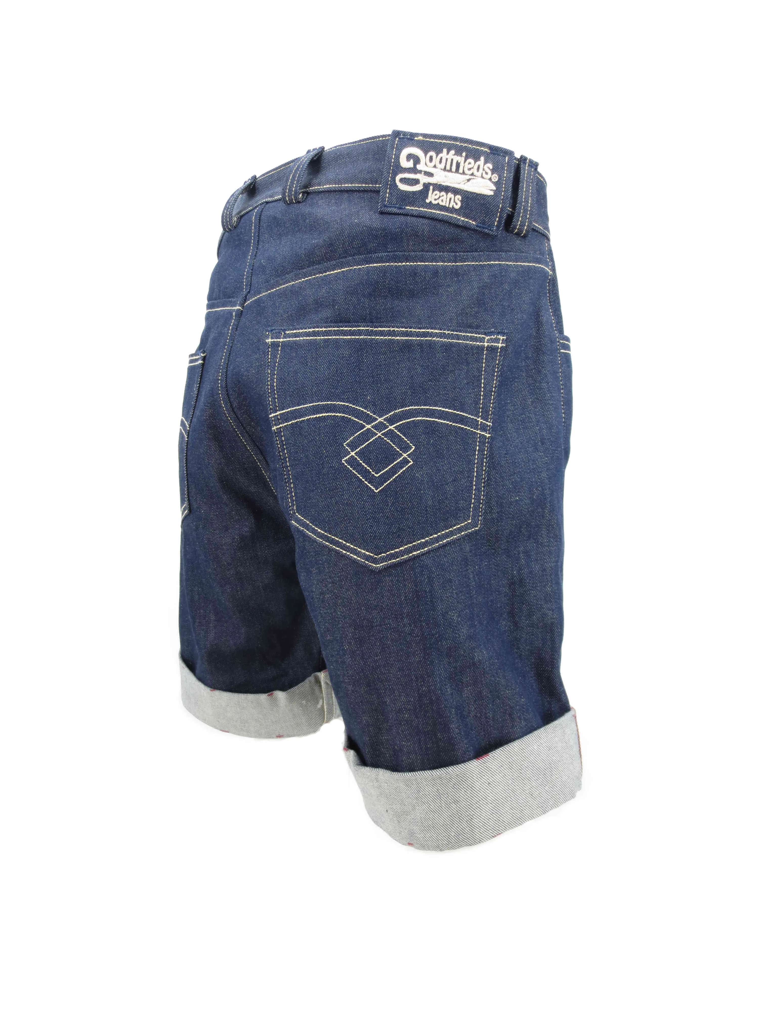 Raw denim jeans bermuda shorts op maat