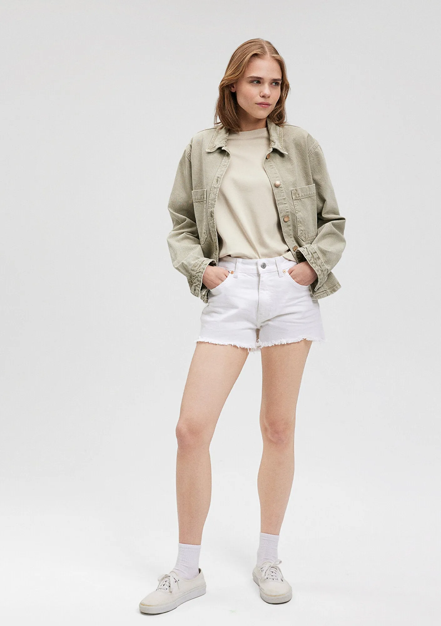 Rosie White Denim Jean Shorts