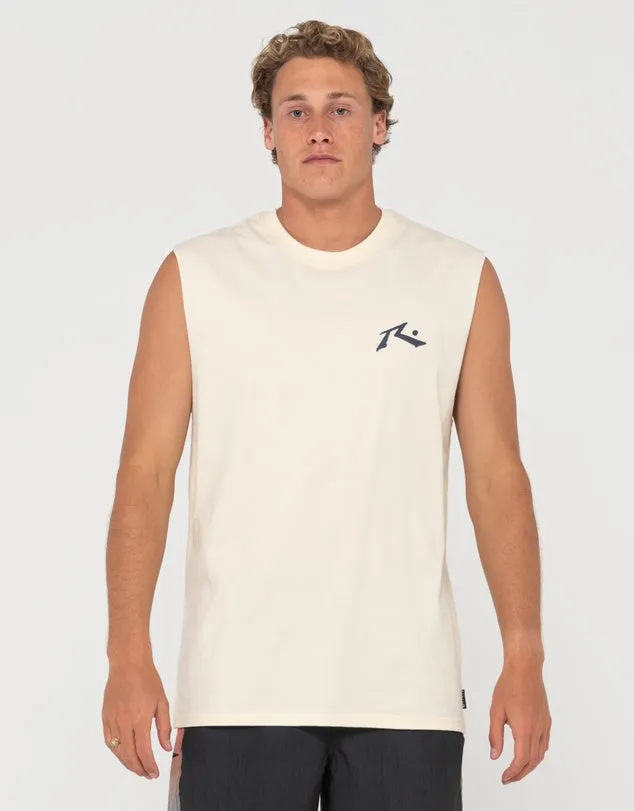 Rusty Youth Before Crowds TV Screen Boys Muscle Tee - Ecru