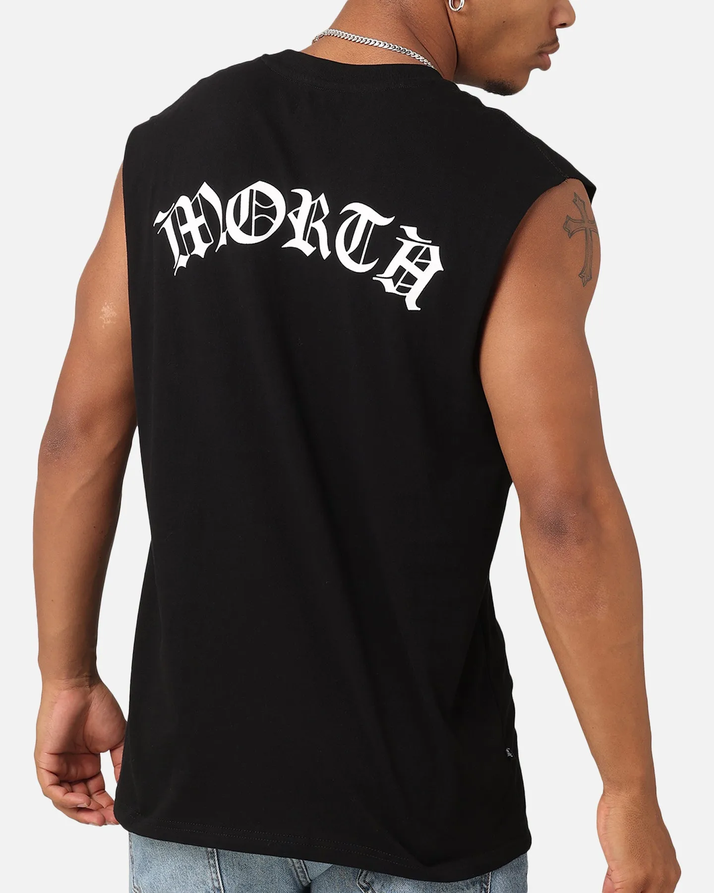 Saint Morta Dead Oversized Muscle T-Shirt Black