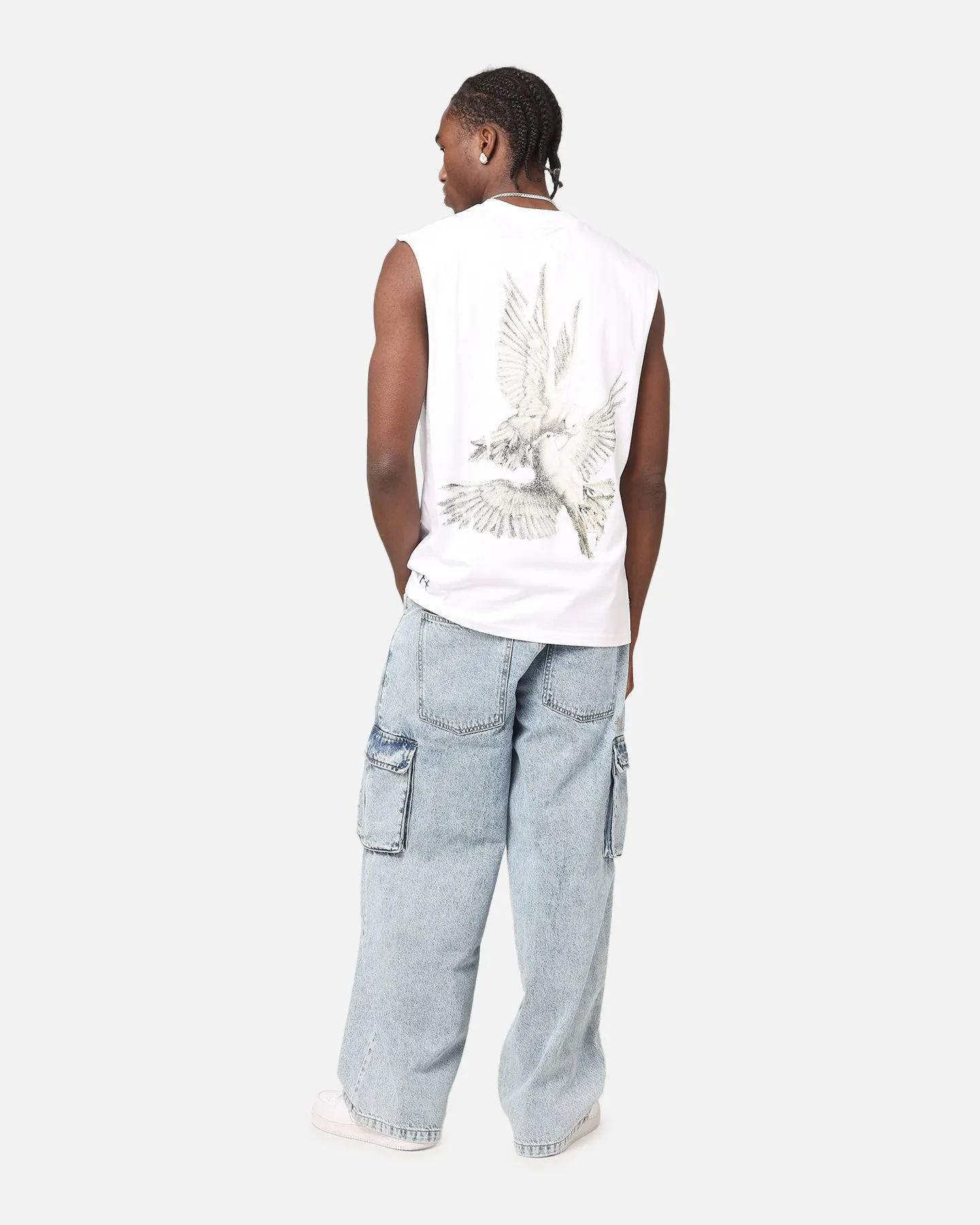 Saint Morta Doves Oversized Muscle T-Shirt White