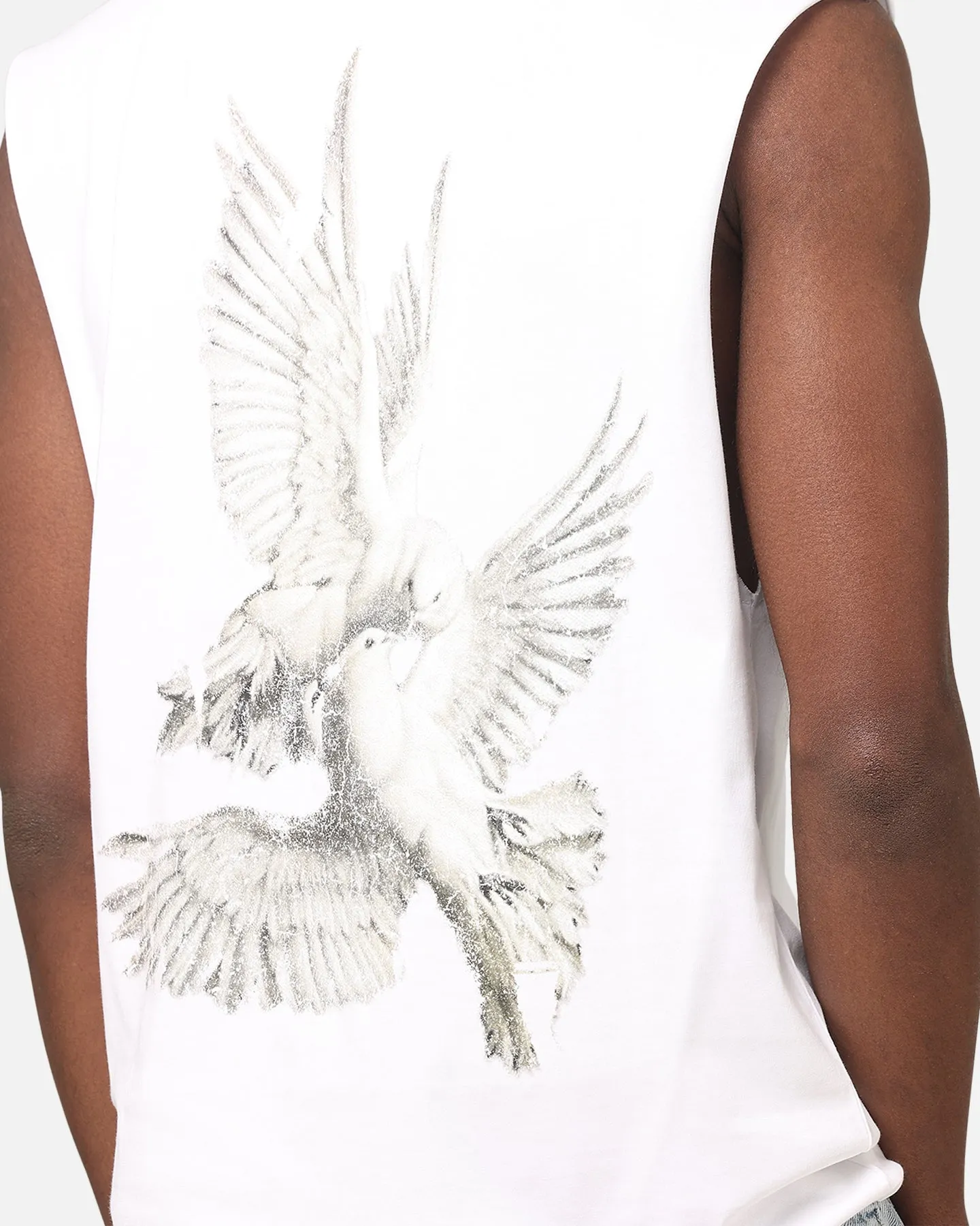 Saint Morta Doves Oversized Muscle T-Shirt White