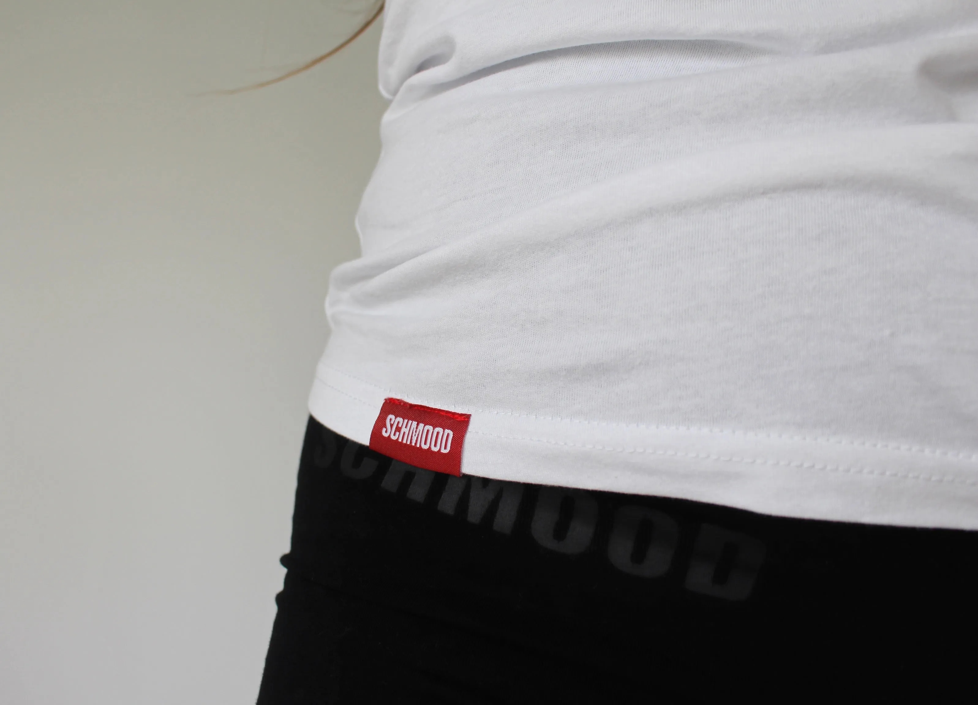 SCHMOOD Staple Tee - White/Black