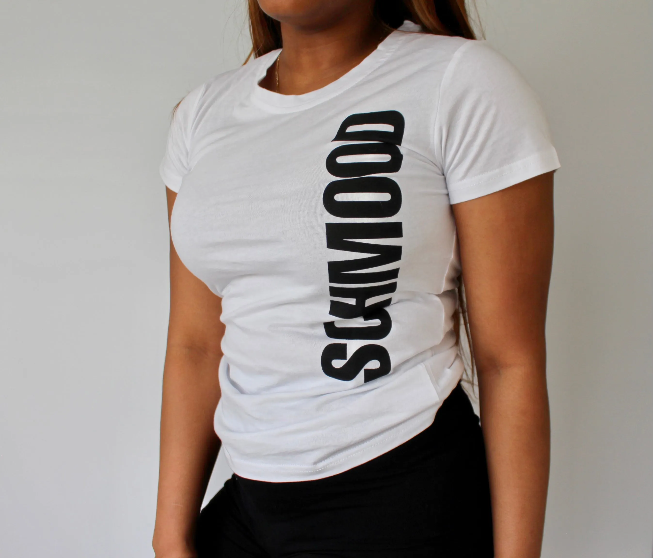 SCHMOOD Staple Tee - White/Black