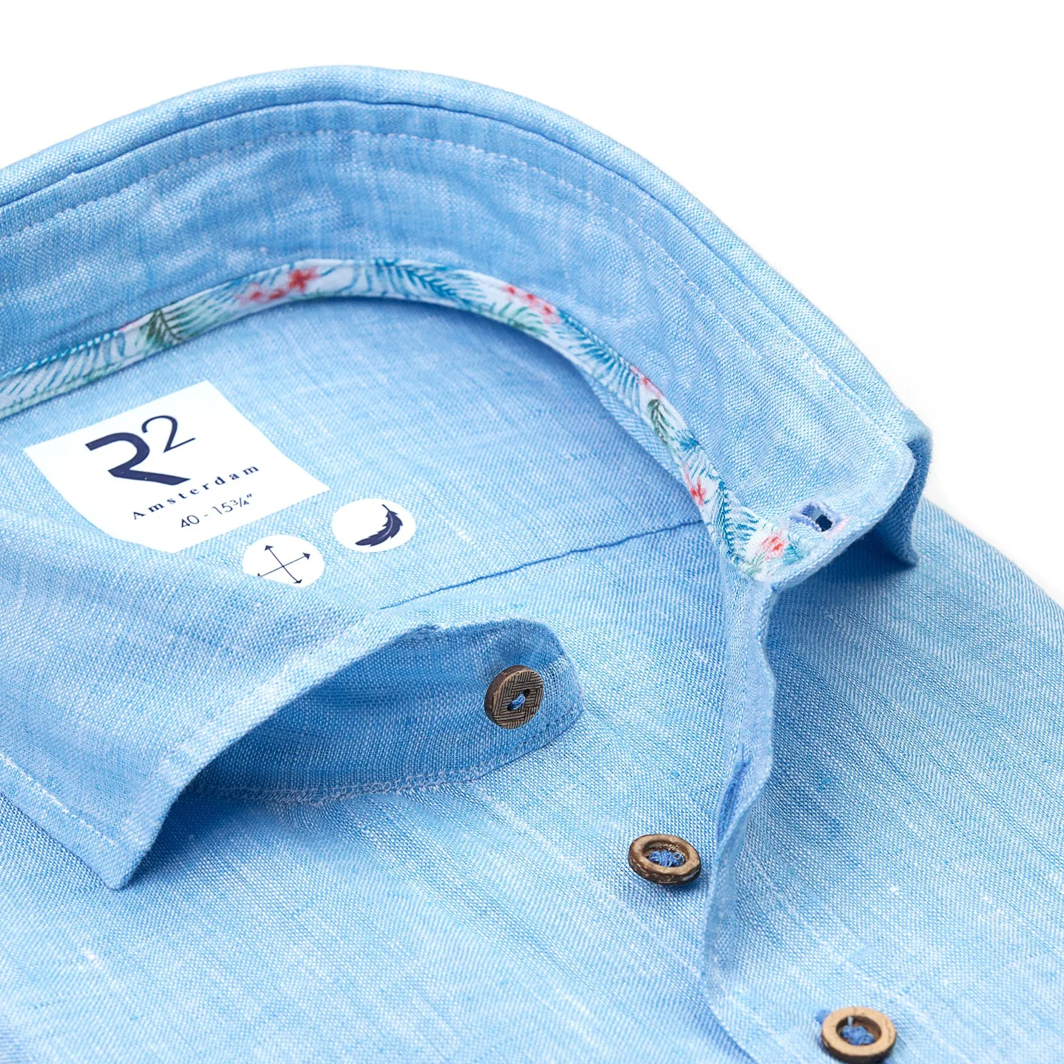 Short-sleeve linen shirt