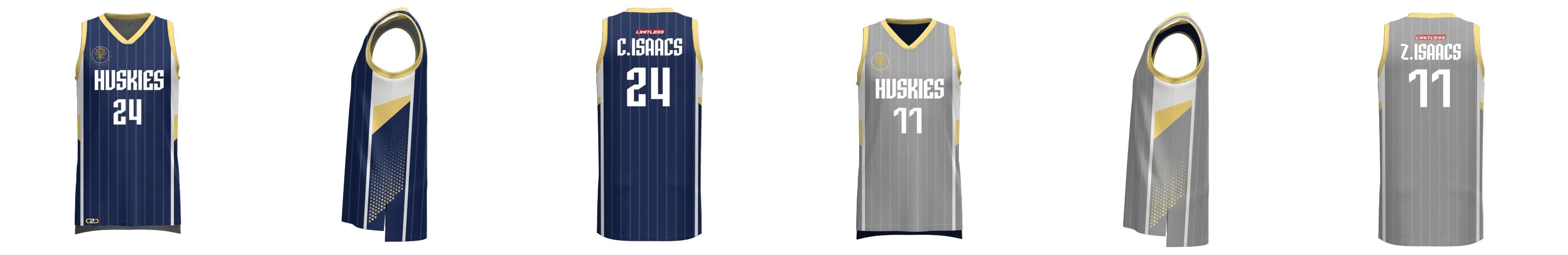 Silver Collection Reversible 3HP V Neck Basketball Singlet Design Your Own Custom