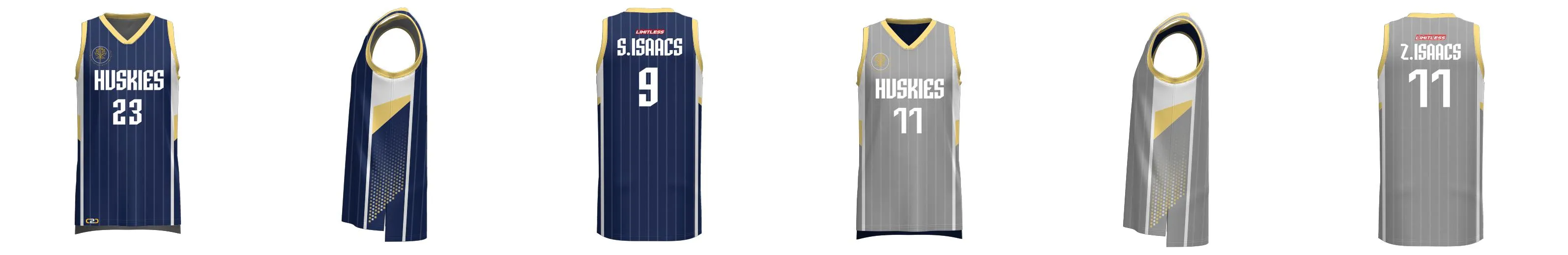 Silver Collection Reversible 3HP V Neck Basketball Singlet Design Your Own Custom