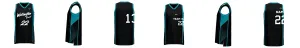 Silver Collection Reversible 3HP V Neck Basketball Singlet Design Your Own Custom
