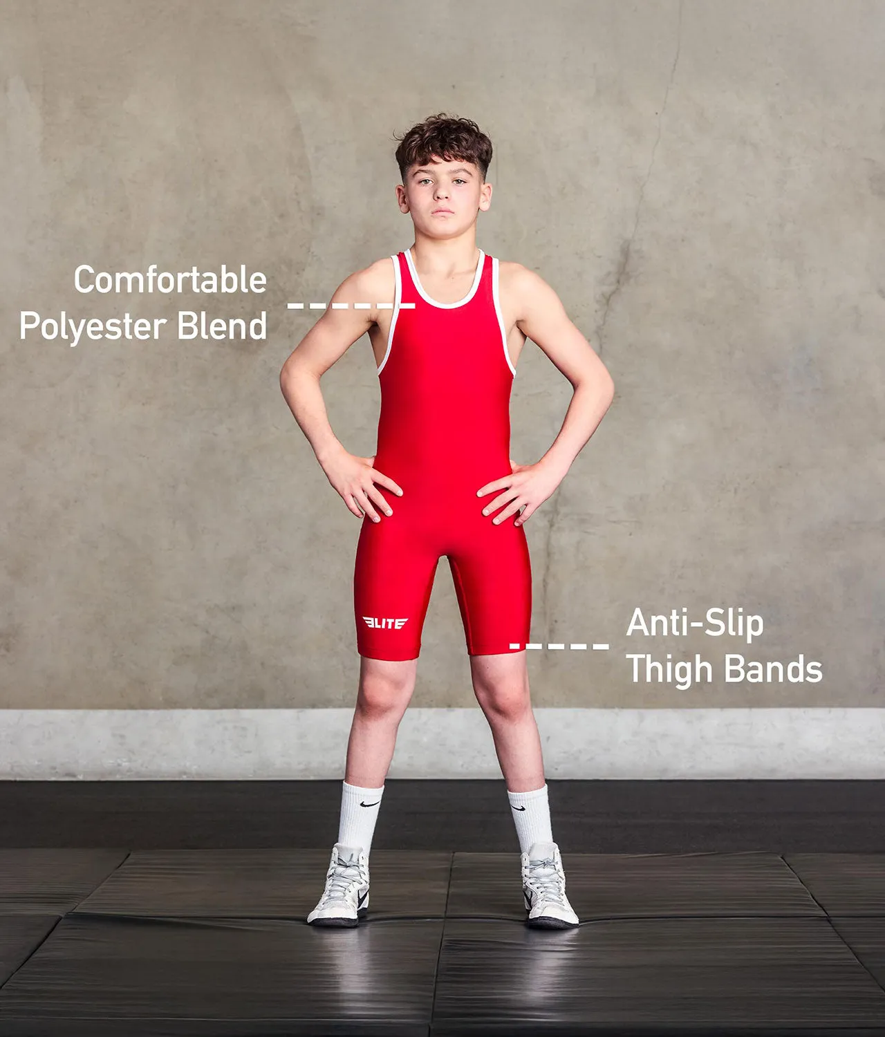 Standard Series Red Kids Wrestling Singlet