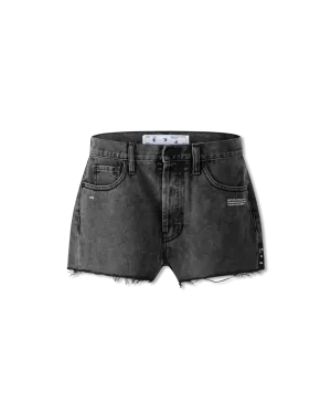Stonewashed Denim Shorts